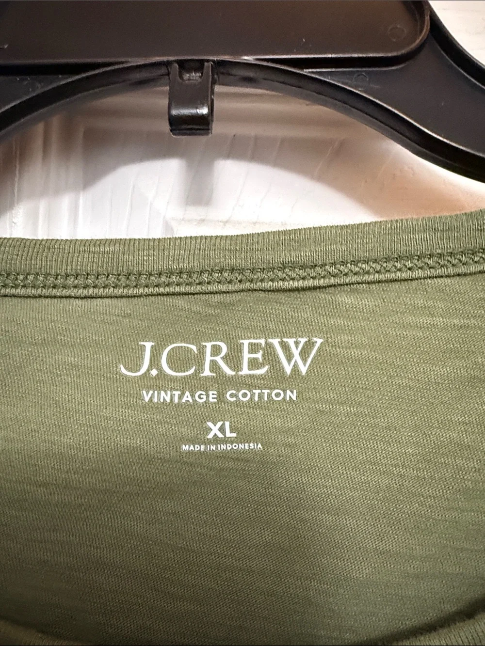 J. Crew Women's Long-Sleeve Vintage Cotton  Tees -Olive Green & Burnt Orange XL
